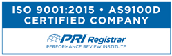 PRI Programs Registrar Certified ISO 9001:2015 AS9100D